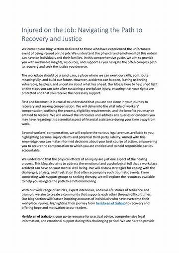 A Path to Recovery and Justice