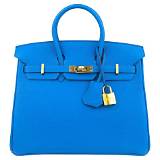 Captivating Blue Birkin Bag from the House of Herms