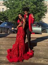 Enchanting Prom Couples: Radiate in Red Dresses