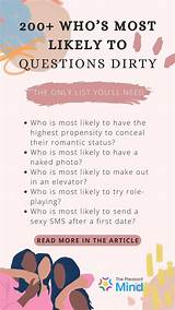 Most Likely to Dirty Questions Revealed