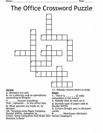 Ultimate Office Character Crossword Puzzle Challenge